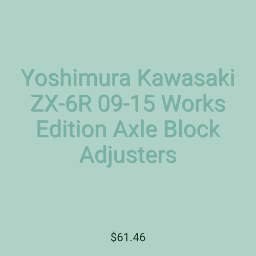 Yoshimura Kawasaki ZX-6R 09-15 Works Edition Axle Block Adjusters