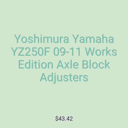 Yoshimura Yamaha YZ250F 09-11 Works Edition Axle Block Adjusters