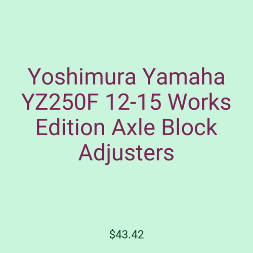 Yoshimura Yamaha YZ250F 12-15 Works Edition Axle Block Adjusters