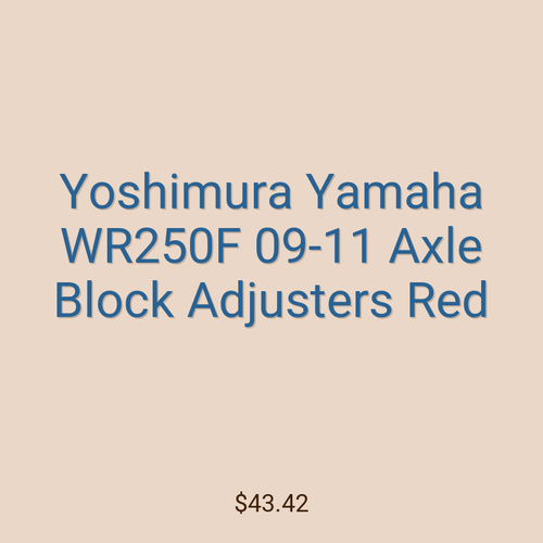 Yoshimura Yamaha WR250F 09-11 Axle Block Adjusters Red