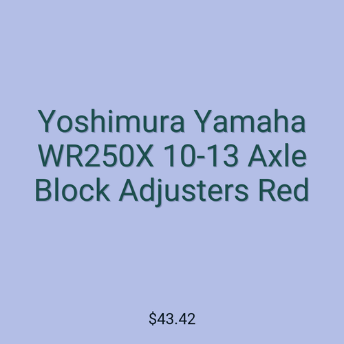 Yoshimura Yamaha WR250X 10-13 Axle Block Adjusters Red