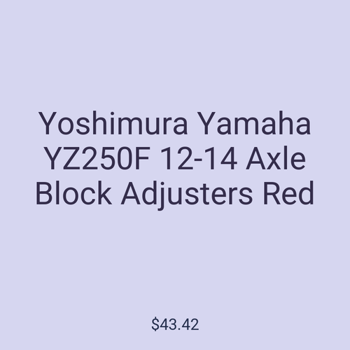 Yoshimura Yamaha YZ250F 12-14 Axle Block Adjusters Red