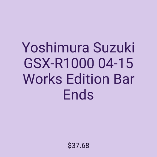 Yoshimura Suzuki GSX-R1000 04-15 Works Edition Bar Ends