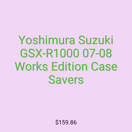 Yoshimura Suzuki GSX-R1000 07-08 Works Edition Case Savers