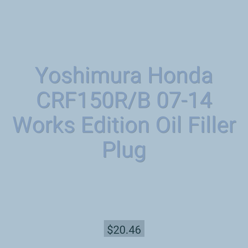Yoshimura Honda CRF150R/B 07-14 Works Edition Oil Filler Plug