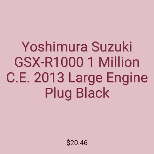Yoshimura Suzuki GSX-R1000 1 Million C.E. 2013 Large Engine Plug Black