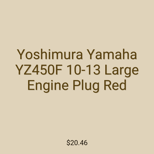 Yoshimura Yamaha YZ450F 10-13 Large Engine Plug Red