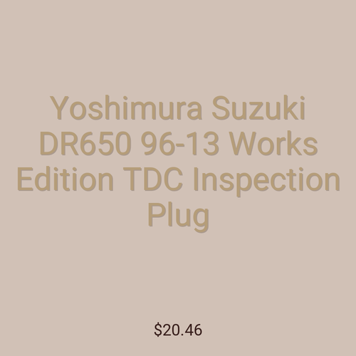 Yoshimura Suzuki DR650 96-13 Works Edition TDC Inspection Plug