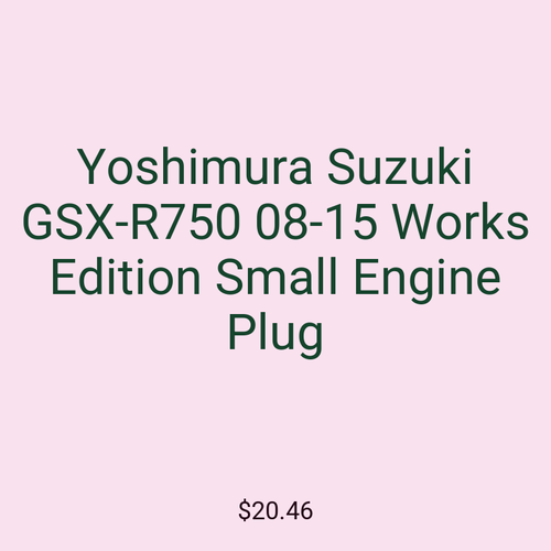 Yoshimura Suzuki GSX-R750 08-15 Works Edition Small Engine Plug