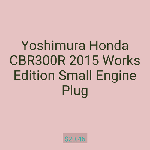 Yoshimura Honda CBR300R 2015 Works Edition Small Engine Plug