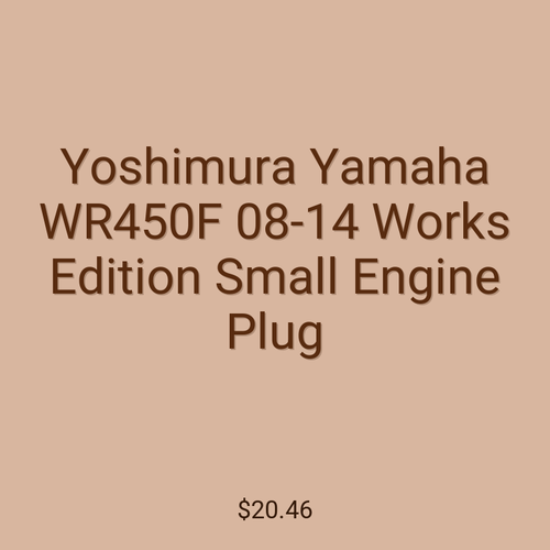 Yoshimura Yamaha WR450F 08-14 Works Edition Small Engine Plug