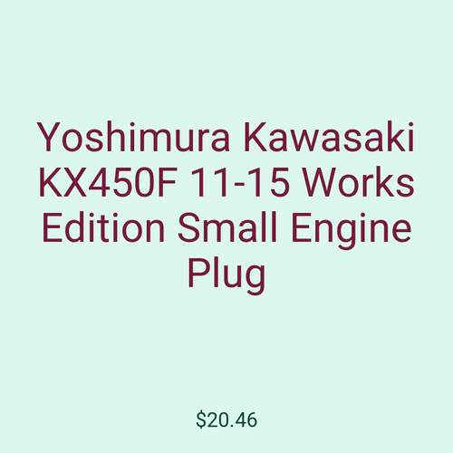 Yoshimura Kawasaki KX450F 11-15 Works Edition Small Engine Plug