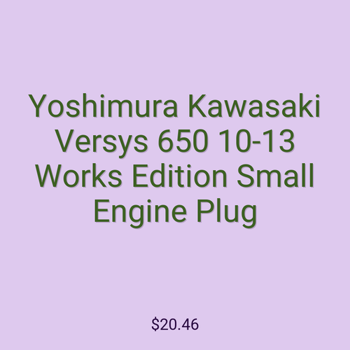 Yoshimura Kawasaki Versys 650 10-13 Works Edition Small Engine Plug