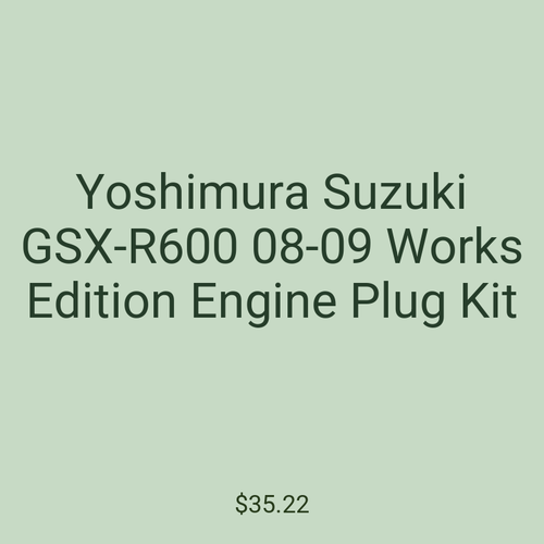 Yoshimura Suzuki GSX-R600 08-09 Works Edition Engine Plug Kit