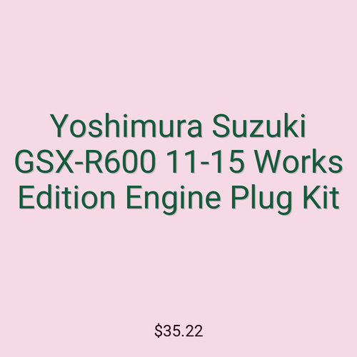 Yoshimura Suzuki GSX-R600 11-15 Works Edition Engine Plug Kit