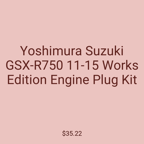 Yoshimura Suzuki GSX-R750 11-15 Works Edition Engine Plug Kit