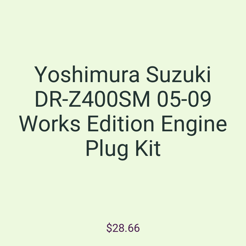 Yoshimura Suzuki DR-Z400SM 05-09 Works Edition Engine Plug Kit