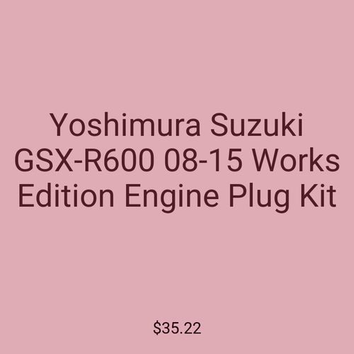 Yoshimura Suzuki GSX-R600 08-15 Works Edition Engine Plug Kit