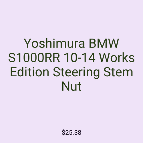 Yoshimura BMW S1000RR 10-14 Works Edition Steering Stem Nut