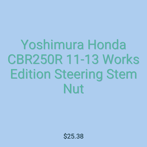 Yoshimura Honda CBR250R 11-13 Works Edition Steering Stem Nut