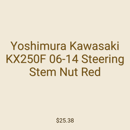 Yoshimura Kawasaki KX250F 06-14 Steering Stem Nut Red