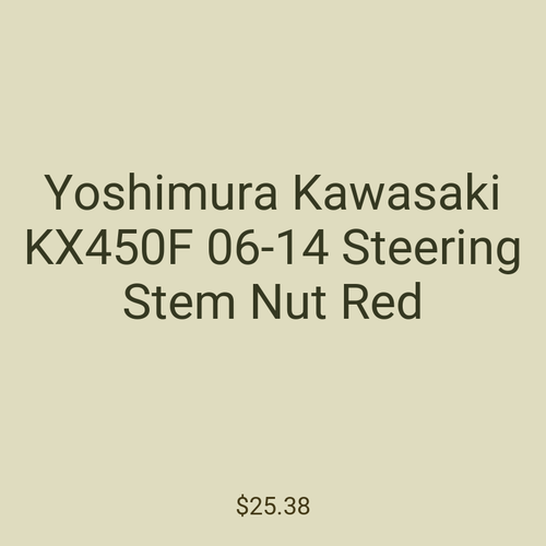 Yoshimura Kawasaki KX450F 06-14 Steering Stem Nut Red