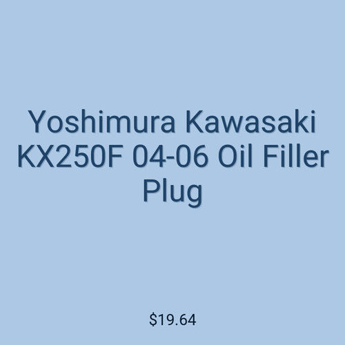 Yoshimura Kawasaki KX250F 04-06 Oil Filler Plug
