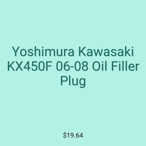 Yoshimura Kawasaki KX450F 06-08 Oil Filler Plug
