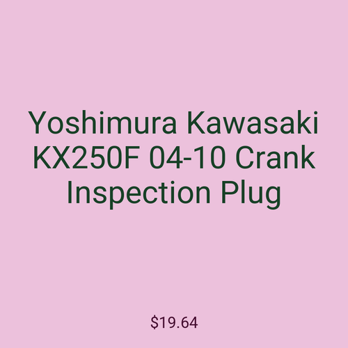 Yoshimura Kawasaki KX250F 04-10 Crank Inspection Plug