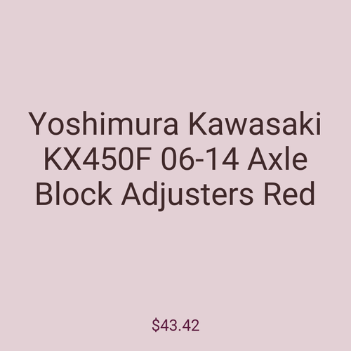 Yoshimura Kawasaki KX450F 06-14 Axle Block Adjusters Red