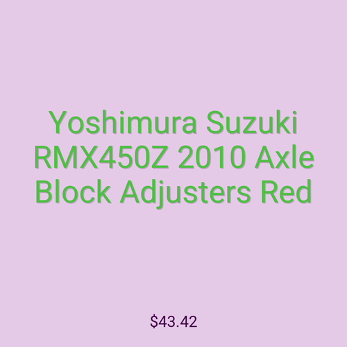 Yoshimura Suzuki RMX450Z 2010 Axle Block Adjusters Red