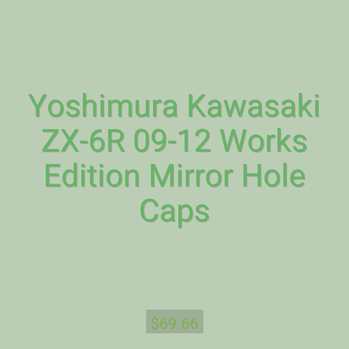 Yoshimura Kawasaki ZX-6R 09-12 Works Edition Mirror Hole Caps