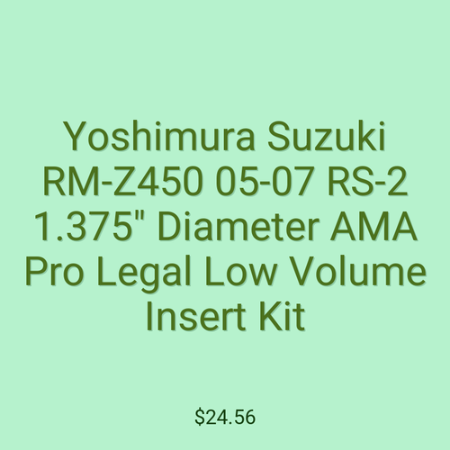 Yoshimura Suzuki RM-Z450 05-07 RS-2 1.375" Diameter AMA Pro Legal Low Volume Insert Kit