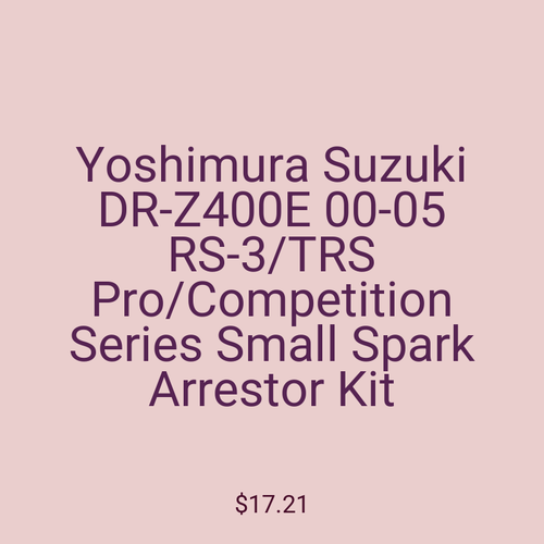 Yoshimura Suzuki DR-Z400E 00-05 RS-3/TRS Pro/Competition Series Small Spark Arrestor Kit