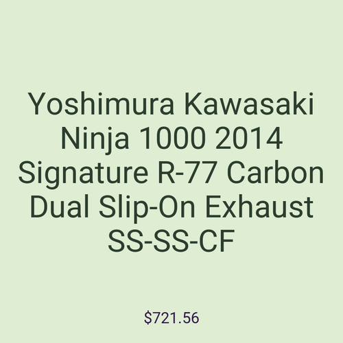 Yoshimura Kawasaki Ninja 1000 2014 Signature R-77 Carbon Dual Slip-On Exhaust SS-SS-CF