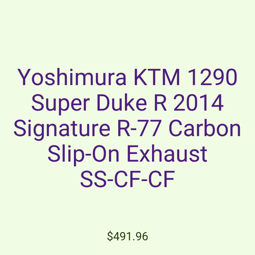 Yoshimura KTM 1290 Super Duke R 2014 Signature R-77 Carbon Slip-On Exhaust SS-CF-CF