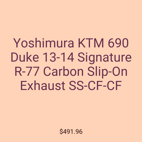 Yoshimura KTM 690 Duke 13-14 Signature R-77 Carbon Slip-On Exhaust SS-CF-CF