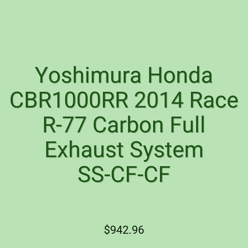 Yoshimura Honda CBR1000RR 2014 Race R-77 Carbon Full Exhaust System SS-CF-CF