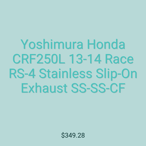 Yoshimura Honda CRF250L 13-14 Race RS-4 Stainless Slip-On Exhaust SS-SS-CF