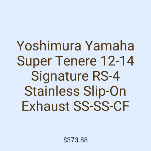 Yoshimura Yamaha Super Tenere 12-14 Signature RS-4 Stainless Slip-On Exhaust SS-SS-CF