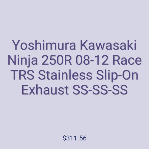 Yoshimura Kawasaki Ninja 250R 08-12 Race TRS Stainless Slip-On Exhaust SS-SS-SS