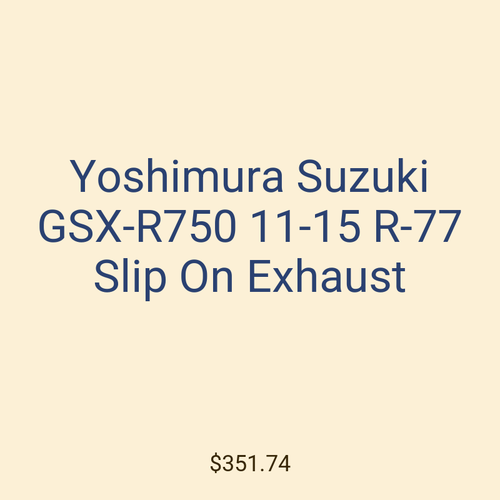 Yoshimura Suzuki GSX-R750 11-15 R-77 Slip On Exhaust