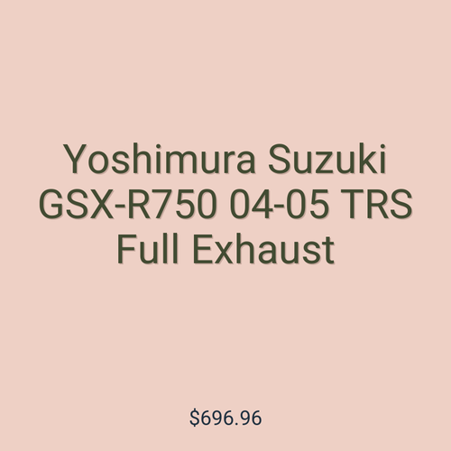 Yoshimura Suzuki GSX-R750 04-05 TRS Full Exhaust