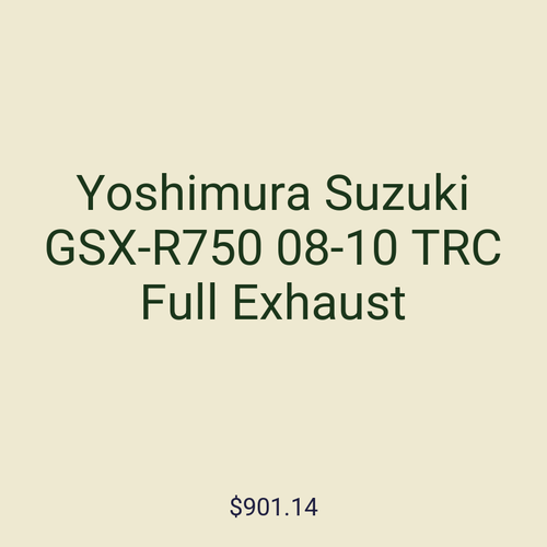 Yoshimura Suzuki GSX-R750 08-10 TRC Full Exhaust