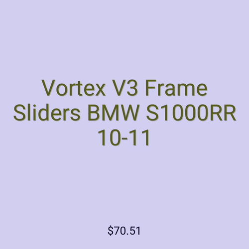 Vortex V3 Frame Sliders BMW S1000RR 10-11