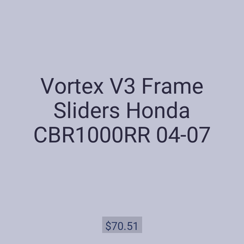 Vortex V3 Frame Sliders Honda CBR1000RR 04-07