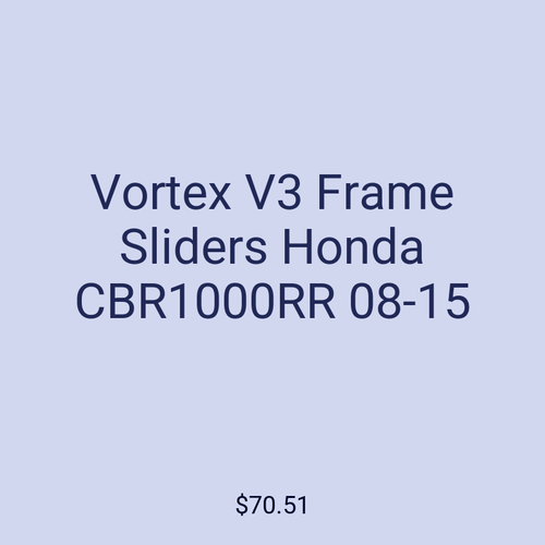 Vortex V3 Frame Sliders Honda CBR1000RR 08-15