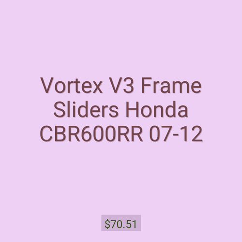 Vortex V3 Frame Sliders Honda CBR600RR 07-12