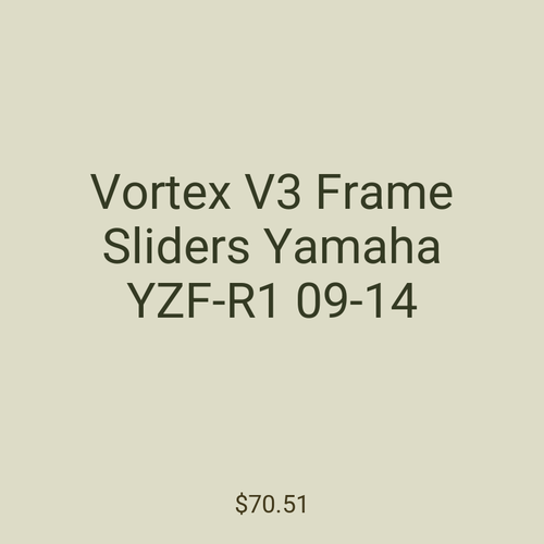 Vortex V3 Frame Sliders Yamaha YZF-R1 09-14