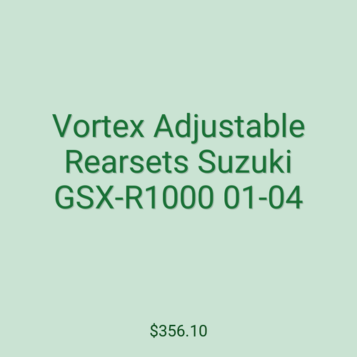 Vortex Adjustable Rearsets Suzuki GSX-R1000 01-04